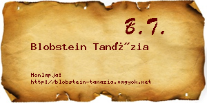 Blobstein Tanázia névjegykártya
